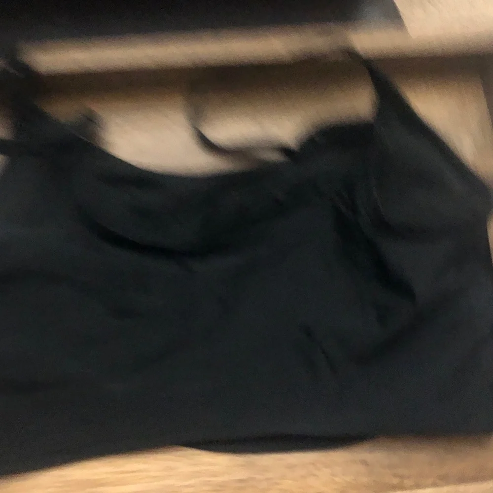 aerie Black Bikini Top with Thin Straps